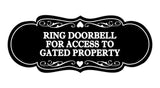 Signs ByLITA Designer Ring Doorbell for Access to Gated Property Wall or Door Sign