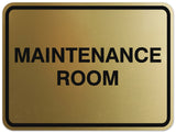 Signs ByLITA Classic Framed Maintenance Room Sign - Easy Installation | Durable Material