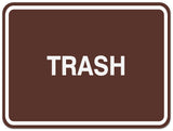 Signs ByLITA Classic Framed TRASH Door or Wall Sign Durable ABS Plastic | Laser Engraved | Easy Installation | Elegant Design