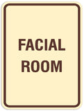Signs ByLITA Portrait Round Facial Room Sign - Laser-Engraved Lettering | Durable ABS Plastic | Vibrant Colors | Powerful Foam Tape