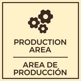 Signs ByLITA Square Production Area Door or Wall Sign | Spanish Bilingual Warehouse and Factory Sign