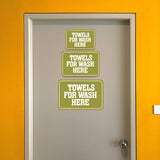 Classic Framed Plus Towels For Wash Here Wall or Door Sign | Home Decor