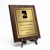 Real Estate Theme Customizable Award Plaque | Recognition of Achievement and Service Personalizable Plaques