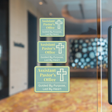 Classic Framed Plus Assistant Pastor’s Office – Guided By Purpose, Led By Heart Door or Wall Sign | Church and Place of Worship Signs