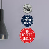 Signs ByLITA Circle Coffee Jesus Wall or Door Sign