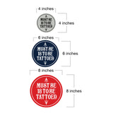 Signs ByLITA Circle Must Be 18 To Be Tattoed Wall or Door Sign