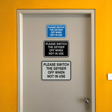 Signs ByLITA Classic Framed Please Switch The Geyser Off When Not In Use Door or Wall Sign | Eco-Friendly Home Signs