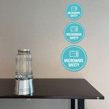 Circle Plus Microwave Safety Wall or Door Sign | Easy Installation | Business & Studio Signage