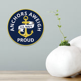 Circle Plus Anchors Aweigh: U.S. Navy Proud Door or Wall Sign Honor Veterans with Military Signs | US Pride | Veteran Gratitude and Discount Signs