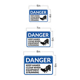 Classic Framed Plus Danger Keep Hands Clear When Equipment Is Running Wall or Door Sign | Workplace Safety Compliance Signs