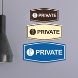 Fancy Private (Key) Wall or Door Sign