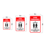 Portrait Round Plus Estos Probadores Son Para Cualquier Género y Para Todos Wall or Door Sign | Spanish Dressing Room Retailer Signage