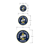 Circle Plus Anchors Aweigh: U.S. Navy Proud Door or Wall Sign Honor Veterans with Military Signs | US Pride | Veteran Gratitude and Discount Signs