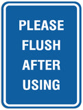 Signs ByLITA Portrait Round Please Flush After Use Sign - Laser-Engraved Lettering | Durable ABS Plastic | Vibrant Colors | Powerful Foam Tape