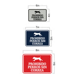 Signs ByLITA Classic Framed Prohibido Perros Sin Correa Graphic Spanish Security Wall or Door Sign