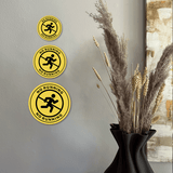 Circle Plus No Running Wall or Door Sign | Safety Signs For Babies and Toddlers Daycare
