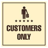 Signs ByLITA Square Customers Only Wall or Door Sign