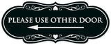 Signs ByLITA Designer Please Use Other Door (Left Arrow) Sign - Easy Installation | Durable Wall or Door Sign