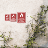 Portrait Round Plus Please Keep Flammable Materials Away from All Heat Sources Wall or Door Sign | Business Safety Sign