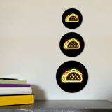 Circle Plus Taco Neon Graphic Style Wall or Door Sign | Live Streamer Gaming Themed Decoration
