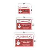 Classic Framed Plus Warning Choking Hazard Small Parts Not For Children Under 5 Years Wall or Door Sign | Children Safety Signs