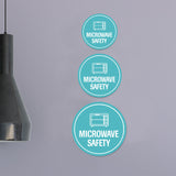 Circle Plus Microwave Safety Wall or Door Sign | Easy Installation | Business & Studio Signage