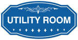 Signs ByLITA Victorian Utility Room Wall or Door Sign - Laser-Engraved Lettering | Durable ABS Plastic | Vibrant Colors | Powerful Foam Tape