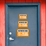 Classic Framed Plus Restricted Area This Door Is Alarmed Wall or Door Sign | Eco-Friendly Recycling