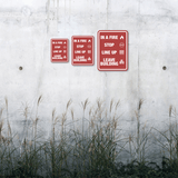 Portrait Round Plus In A Fire Stop Line Up Leave Building Wall or Door Sign | Children Safety Signs