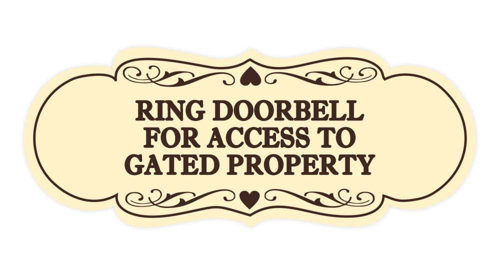 Signs ByLITA Designer Ring Doorbell for Access to Gated Property Wall or Door Sign