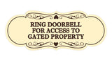 Signs ByLITA Designer Ring Doorbell for Access to Gated Property Wall or Door Sign