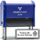 All Quality Packed With Re-used Materials Self-Inking Rubber Stamp | Business and Packaging Stamps