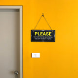 Please Do Not Flush Anything Except Toilet Paper 5x10 Hanging Plus Wall or Door Sign | Home & Office Decor