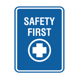 Signs ByLITA Portrait Round Safety First Wall or Door Sign