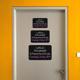 Classic Framed Plus Life Is Too Short To Pretend You Don't Like Cooking & Kinky Sh*t Wall or Door Sign | Funny Naughty Decor