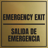 Signs ByLITA Square Emergency Exit Door or Wall Sign | Spanish Bilingual Business and Office Signs