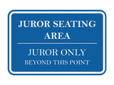 Signs ByLITA Classic Framed Juror Seating Area. Juror Only Beyond This Point Door or Wall Sign Durable ABS Plastic | Laser Engraved | Easy Installation | Courtroom
