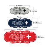 Signs ByLITA Designer Ring Doorbell for Emergency Assistance Wall or Door Sign