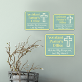 Classic Framed Plus Assistant Pastor’s Office – Guided By Purpose, Led By Heart Door or Wall Sign | Church and Place of Worship Signs