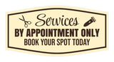 Signs ByLITA Fancy Services by Appointment Only. Book Your Spot Today Easy Installation | Durable Construction | Barbers | Grooming and Styling | Hair Wall or Door Sign