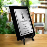 Archery Customizable Black Frame Wooden Award Plaque | Easel Mount Option | Achievement and Recognition Personalizable Plaques | Sports Award