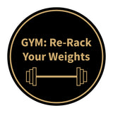 Signs ByLITA Circle GYM: Re-Rack Your Weights Wall or Door Sign