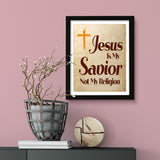 Designs ByLITA Jesus Is My Savior Not My Religion, Wall Print Art | Religious Home Decor (Unframed or Framed)