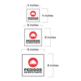 Square Plus Pedidos En este Punto Wall or Door Sign | Spanish | Food Business Front Desk Warning