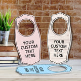 Custom Full Color Door Hangers (4 x 8") | Personalized Door Handle Signs for Homes and Businesses | Create Your Own Message