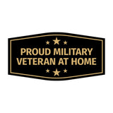 Signs ByLITA Fancy Proud Military Veteran at Home Easy Installation | Honor Veterans with Military Signs | US Pride | Businesses and Homes Wall or Door Sign