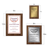 Thank You Gratitude and Appreciation Customizable Award Plaque |Easel Mount Option | Recognition of Achievement and Service Personalizable Plaques