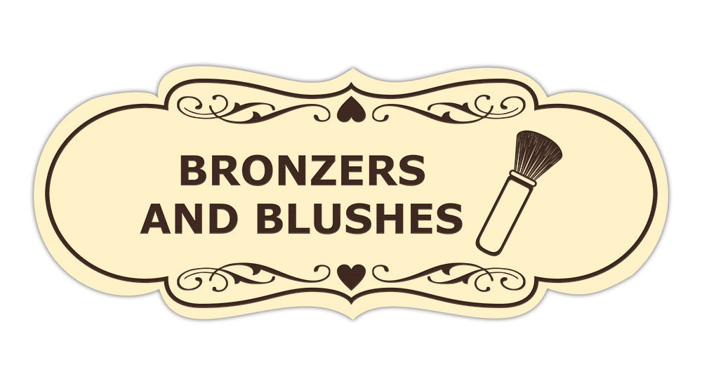 Signs ByLITA Designer Bronzers And Blushes Makeup Area Wall or Door Sign