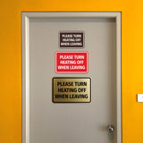Signs ByLITA Classic Framed Please Turn Heating Off When Leaving Door or Wall Sign | Eco-Friendly Home Signs