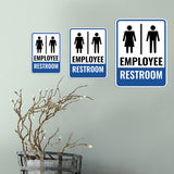 Portrait Round Plus Employee Restroom Wall or Door Sign | Office & Workspace Bathroom Signage